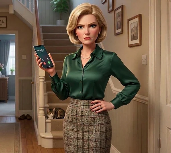 mean teacher calls your strict british step mommy